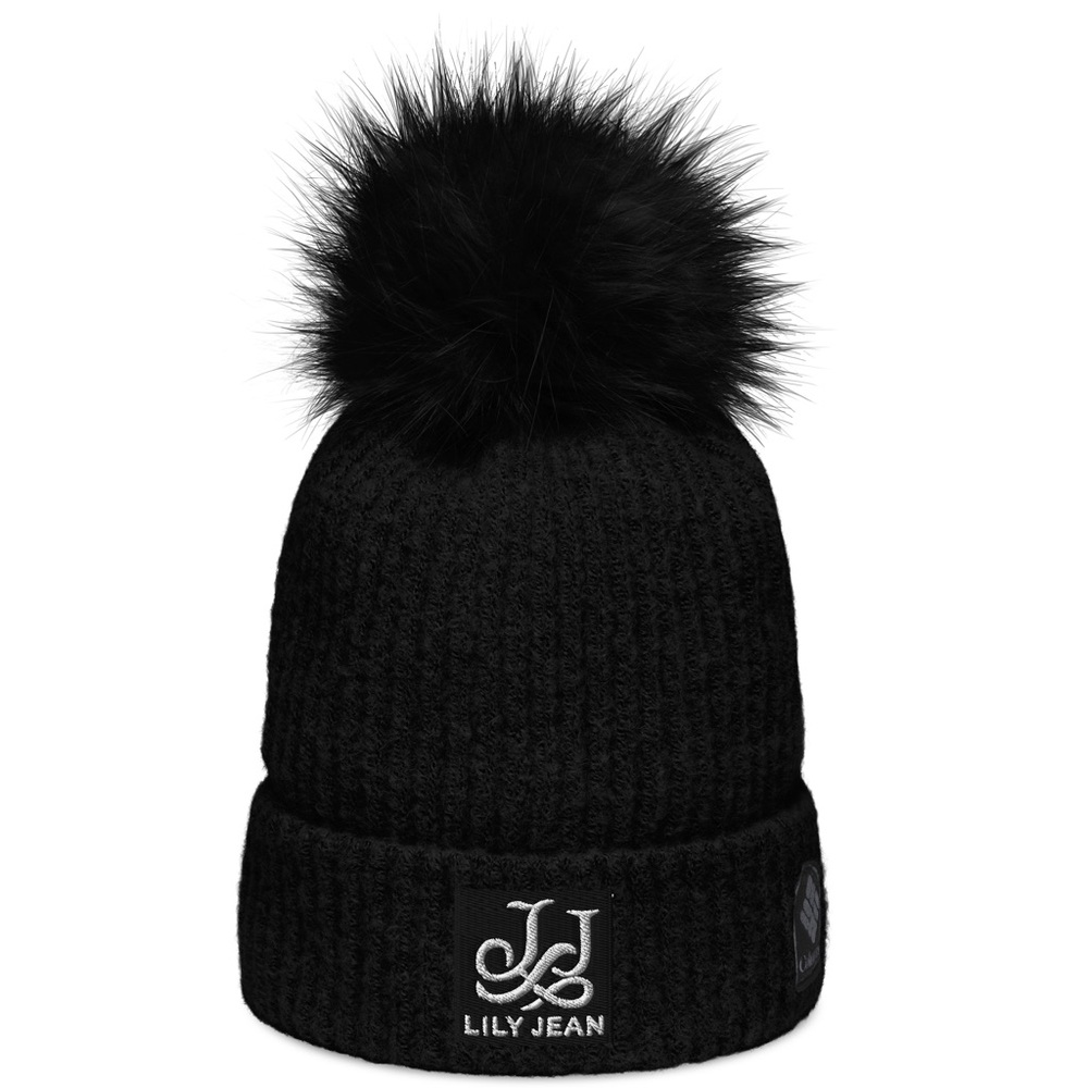 Lily Jean Fluffed Pom-Pom Beanie